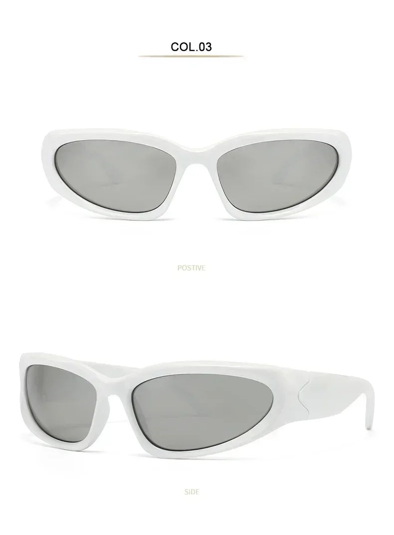 獨特的Y2K設計師奢華太陽眼鏡，女士長方形大框太陽眼鏡，男士戶外防紫外線經典2000S黑色款