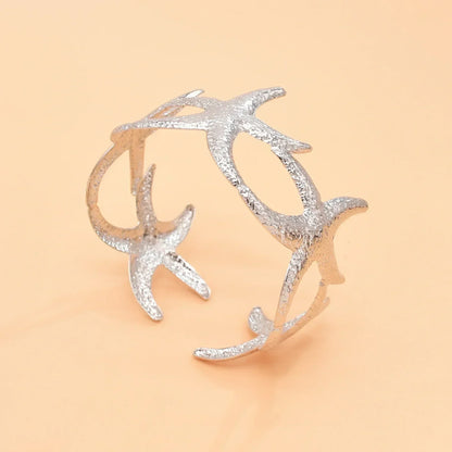 New Fashion Golden Alloy 2 Starfish Arm Bracelet for Women  Summer Beach \Dance Party Cuff Bracelets Jewlery Accessories Gifts