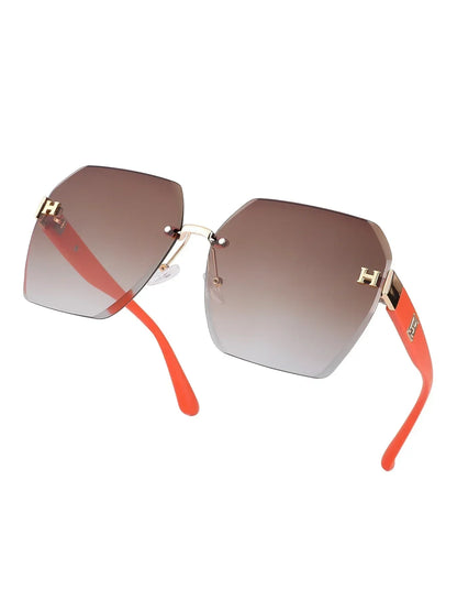 2025年新款時尚太陽眼鏡 奢華品牌設計師款 男女復古方形大框眼鏡 UV400戶外眼鏡 盒裝