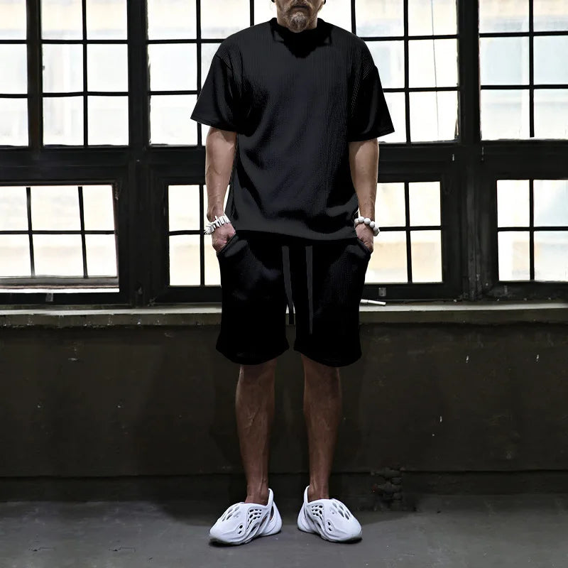 Conjunto de pantalones cortos de playa sueltos de vacaciones