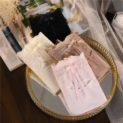 XL-3XL 大尺碼女士蕾絲內褲夏季透明鏤空三角褲女性性感內衣透氣內褲新款