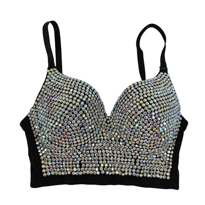 Embellished Halter Bra Crop Top