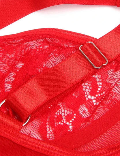 Comeondear 吊帶女式泰迪連身衣性感加大尺寸連身褲內衣鋼圈蕾絲吊襪帶緊身衣修身連身睡衣