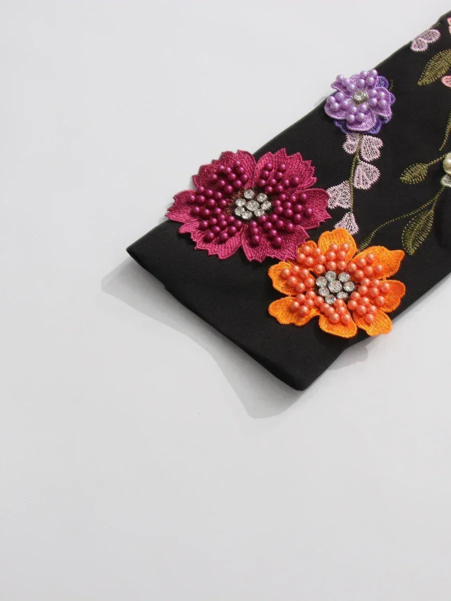 Blazers de moda con apliques empalmados de colores llamativos