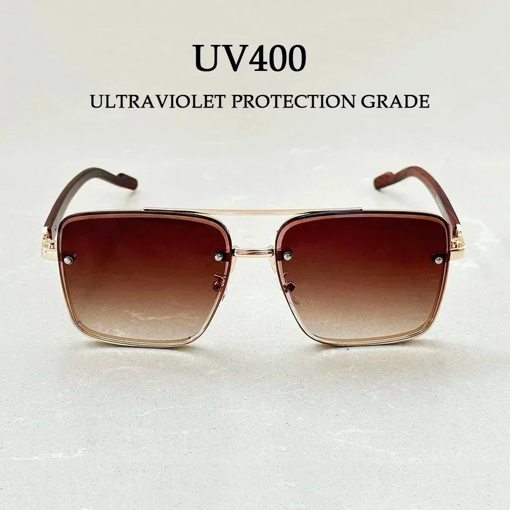 New Square Sunglasses For Men Vintage Outdoor Sunglasses Oculos Designer Wooden Glasses Sunscreen Sun Lentes Dropshipping Gafas