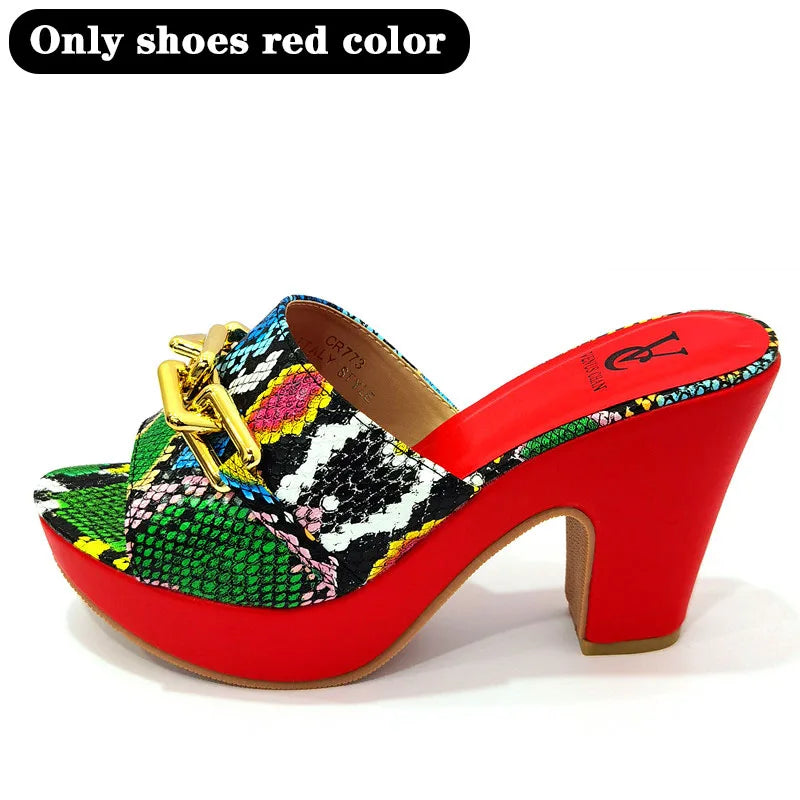 Conjunto de bolso y zapatos de último diseño italiano.