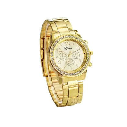 5-Piece Elegant Luxury Gold Watch & Jewelry Set - Perfect Gift for Any Occasion