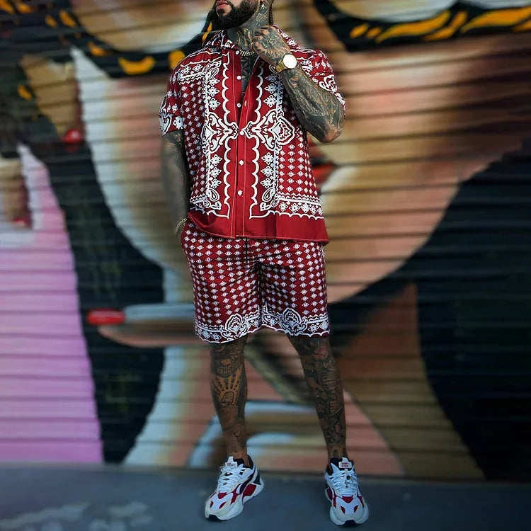 Ropa de playa impresa en 3D para hombre de vacaciones