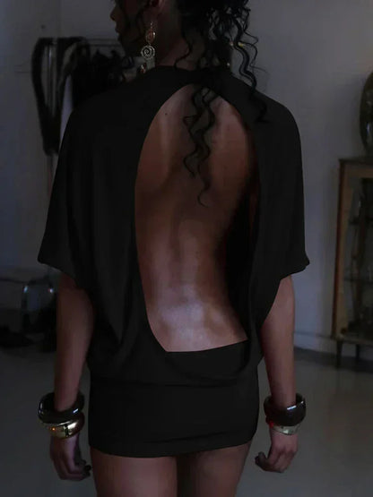 性感露背迷你連身裙
