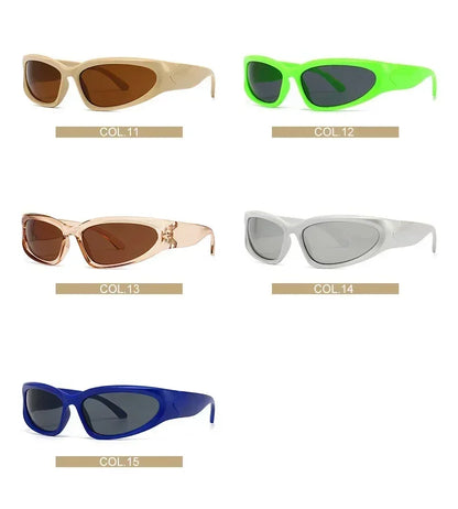 獨特的Y2K設計師奢華太陽眼鏡，女士長方形大框太陽眼鏡，男士戶外防紫外線經典2000S黑色款