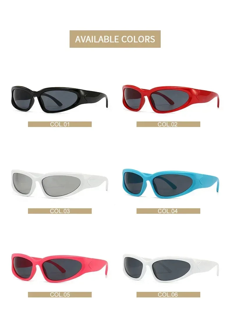 獨特的Y2K設計師奢華太陽眼鏡，女士長方形大框太陽眼鏡，男士戶外防紫外線經典2000S黑色款