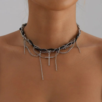 Collar de cuentas de corazón de moda para mujer, estilo bohemio, elegante, con cadena de cristal irregular, gargantilla Y2K, exquisito regalo de fiesta, accesorios de joyería