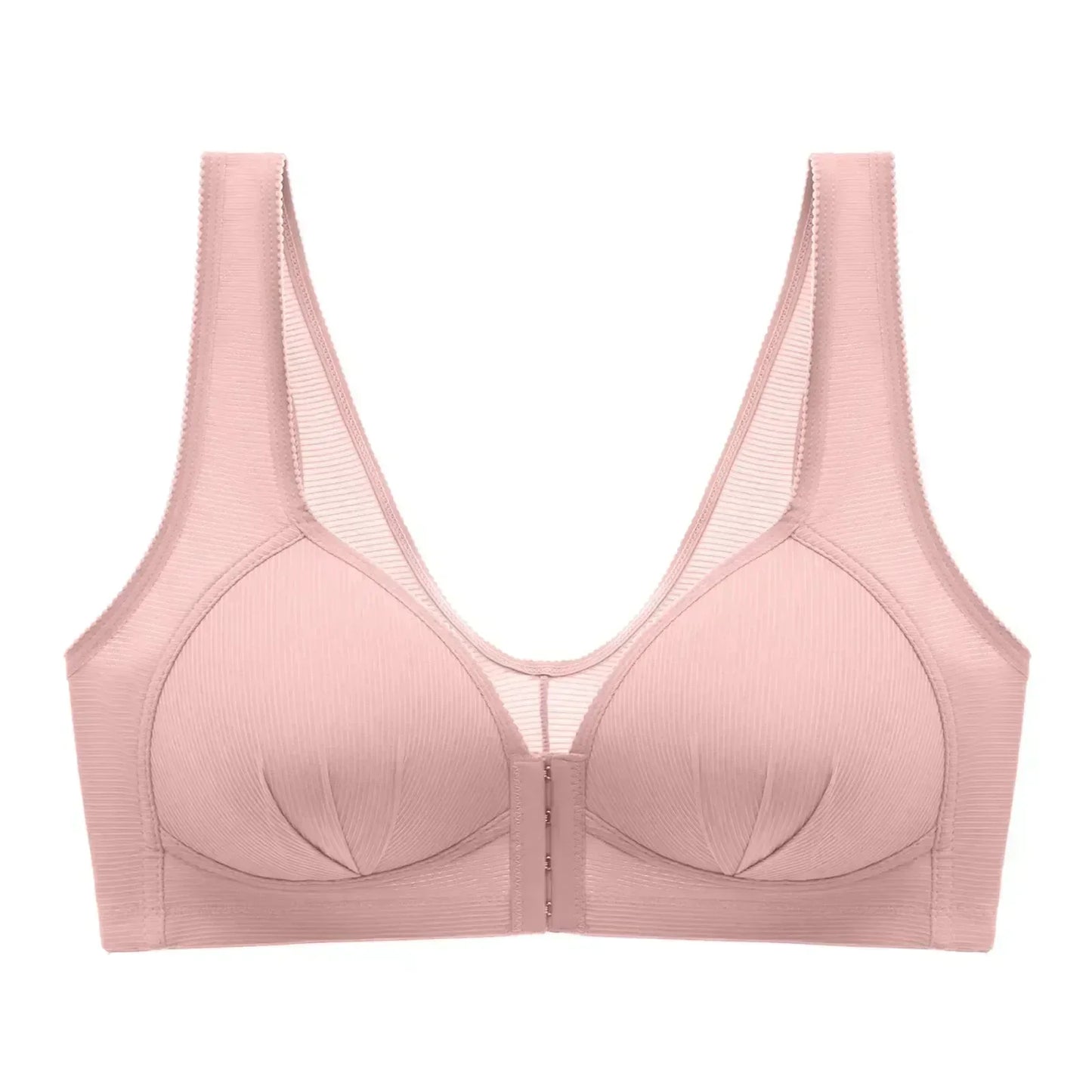 WTEMPO 大尺寸薄款無鋼圈前扣棉質文胸，聚攏舒適內衣，柔軟系列