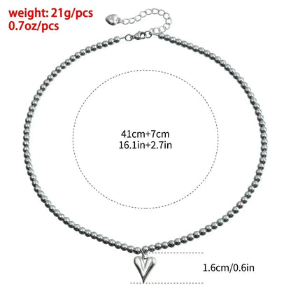 Collar de cuentas de corazón de moda para mujer, estilo bohemio, elegante, con cadena de cristal irregular, gargantilla Y2K, exquisito regalo de fiesta, accesorios de joyería