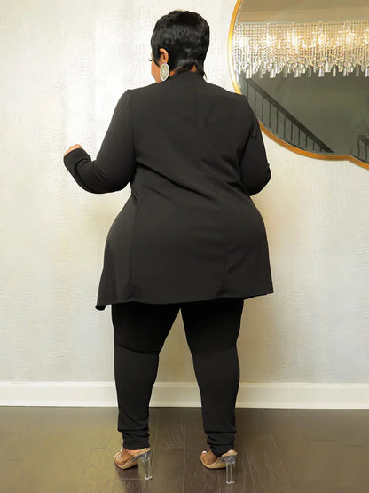 Conjunto de dos piezas a juego para mujer de talla grande 