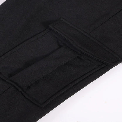 男士直筒抽繩多口袋運動褲