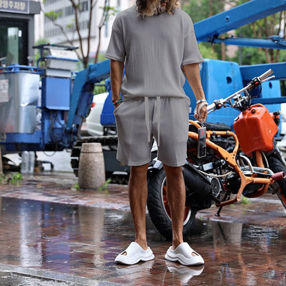 Conjunto de pantalones cortos de playa sueltos de vacaciones