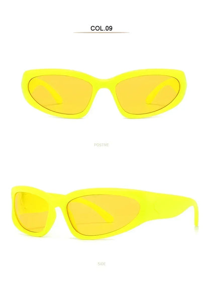 獨特的Y2K設計師奢華太陽眼鏡，女士長方形大框太陽眼鏡，男士戶外防紫外線經典2000S黑色款