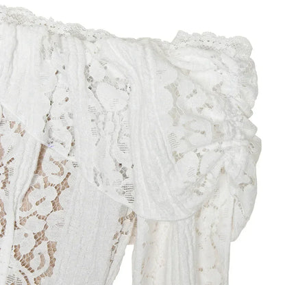 Oligai 女士蕾絲修身迷你連身裙，露肩性感長袖夜店派對連身裙，優雅秋季連身裙