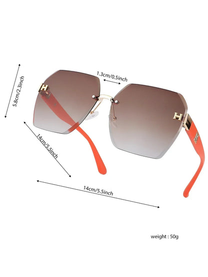 2025年新款時尚太陽眼鏡 奢華品牌設計師款 男女復古方形大框眼鏡 UV400戶外眼鏡 盒裝