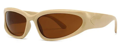 獨特的Y2K設計師奢華太陽眼鏡，女士長方形大框太陽眼鏡，男士戶外防紫外線經典2000S黑色款