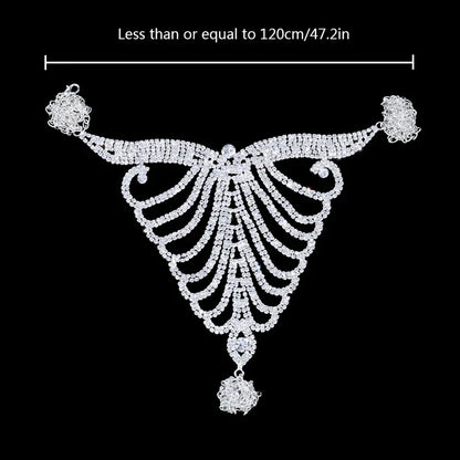 Rhinestone Butterfly Body Chain Lingerie