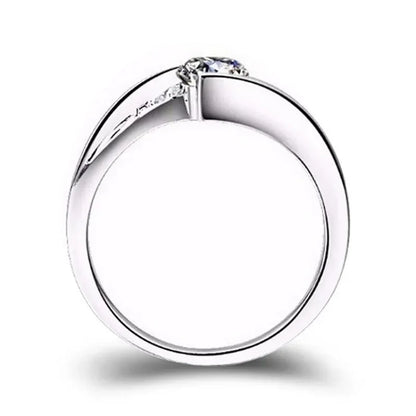 Anillos de acero inoxidable bañados en plata para mujer | Anillo cuadrado de circonita cúbica | Accesorios de joyería al por mayor, tallas 5-10