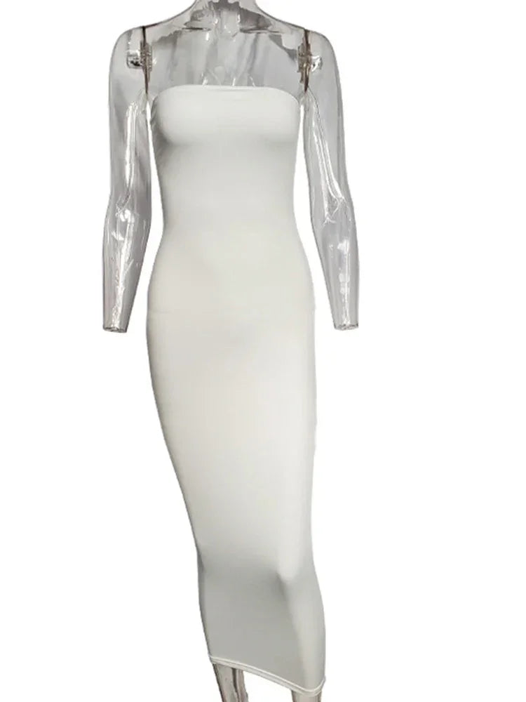 性感裹胸洋裝 | 無袖夏季長裙