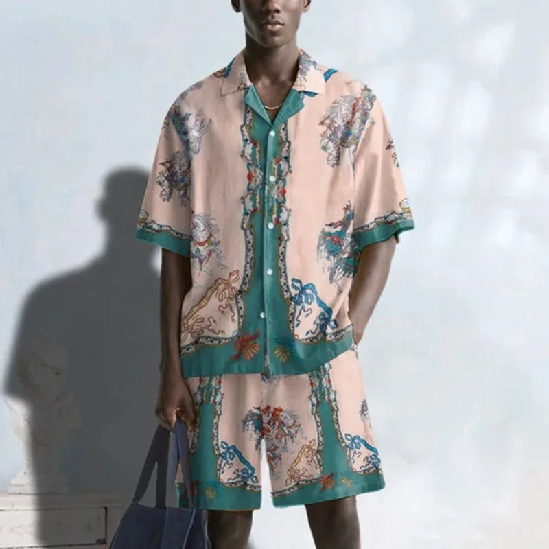 Ropa de playa impresa en 3D para hombre de vacaciones