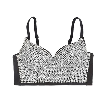 Embellished Halter Bra Crop Top