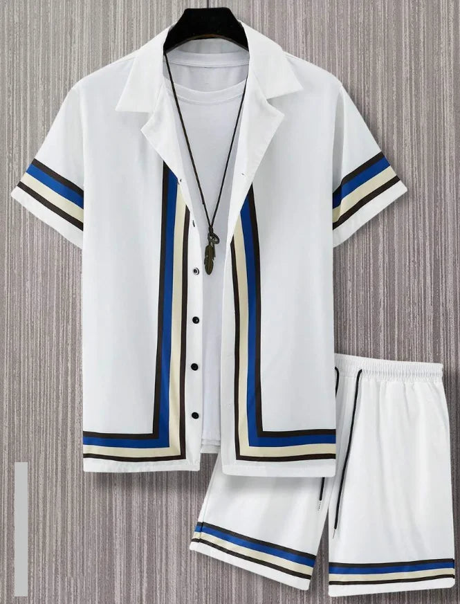 夏威夷度假風格男士沙灘短褲套裝