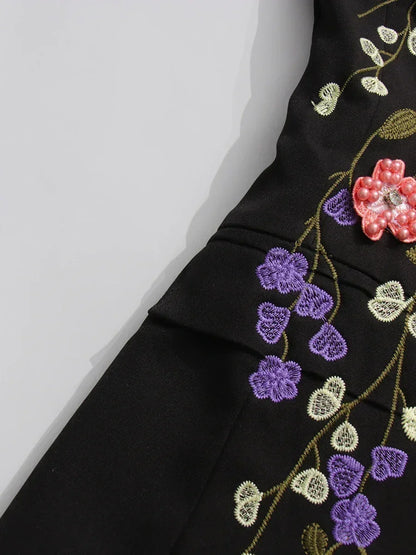 Blazers de moda con apliques empalmados de colores llamativos