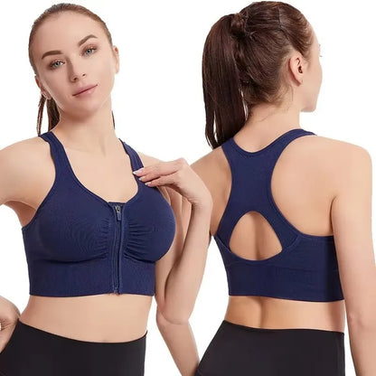 ZipFit Women's Sport Bra - Fashionable Yoga & Gym Top