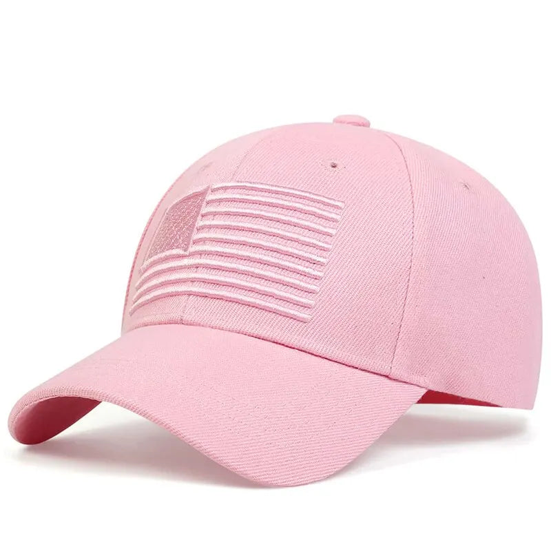 時尚美國國旗刺繡棒球帽 春夏戶外可調式休閒帽 防曬帽