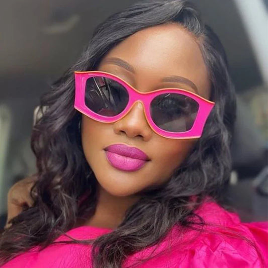 Gafas de sol retro de gran tamaño y coloridas