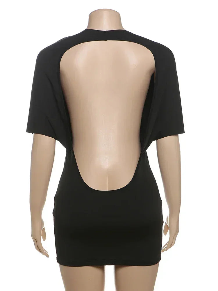 性感露背迷你連身裙