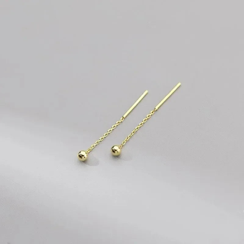 Pendientes de plata 925 para mujer, pendientes largos con borlas, pendientes de moda con forma de estrella de circonita.