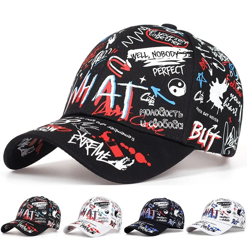 Gorras de béisbol unisex con estampado de letras, ajustables, informales, para exteriores, con protección solar, para primavera y otoño