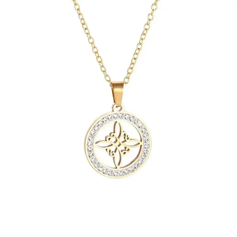 Delicado colgante de cruz de cristal para mujeres y niñas, collar elegante para fiestas, bodas, joyería católica, amuleto de regalo.