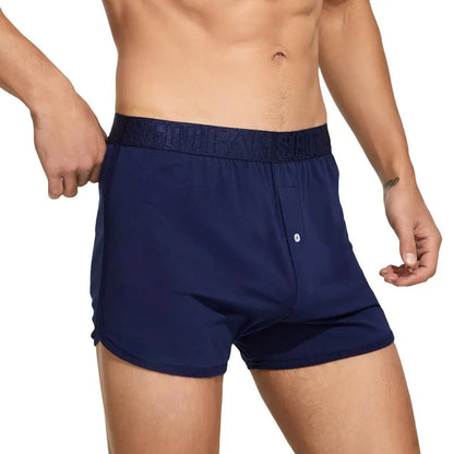 SEOBEAN - Calzoncillos bóxer de algodón para hombre, ropa interior holgada, para dormir