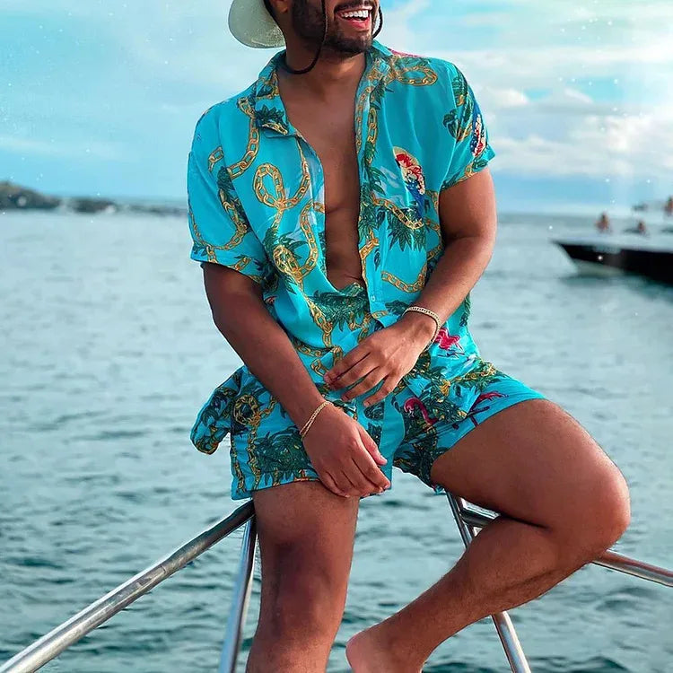 Ropa de playa impresa en 3D para hombre de vacaciones