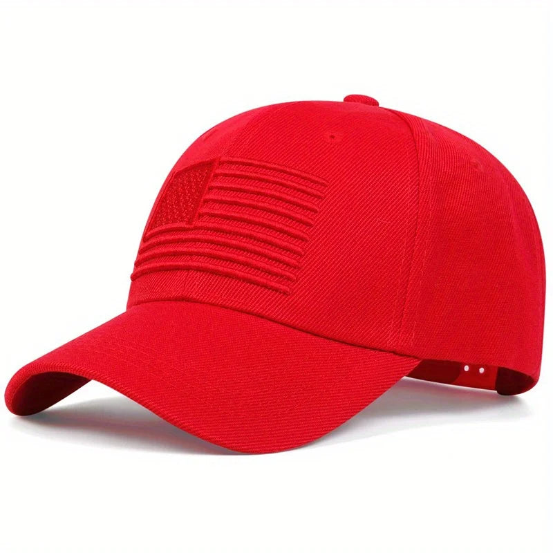 時尚美國國旗刺繡棒球帽 春夏戶外可調式休閒帽 防曬帽