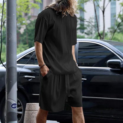 Conjunto de pantalones cortos de playa sueltos de vacaciones