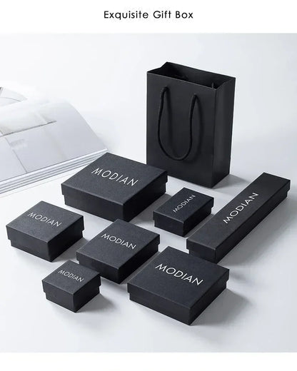 Collar con colgante de circonita AAA de plata esterlina 925 auténtica de Modian para mujer, collares de plata para mujer, joyería fina.