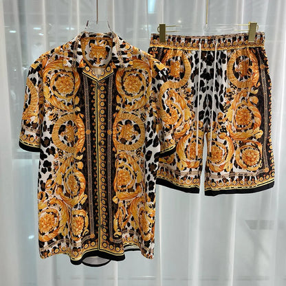 Vintage Luxury two piece beach shorts set