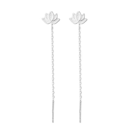 Pendientes de plata 925 para mujer, pendientes largos con borlas, pendientes de moda con forma de estrella de circonita.