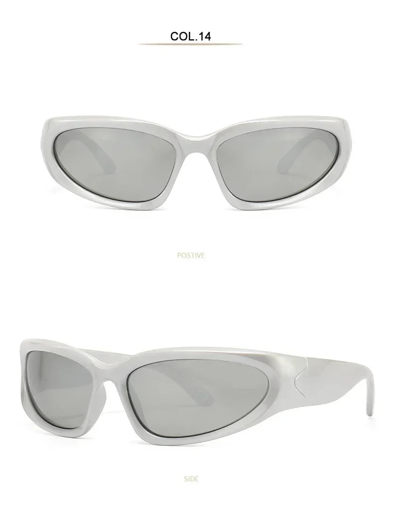 獨特的Y2K設計師奢華太陽眼鏡，女士長方形大框太陽眼鏡，男士戶外防紫外線經典2000S黑色款