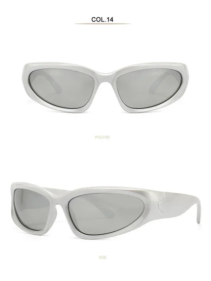 獨特的Y2K設計師奢華太陽眼鏡，女士長方形大框太陽眼鏡，男士戶外防紫外線經典2000S黑色款