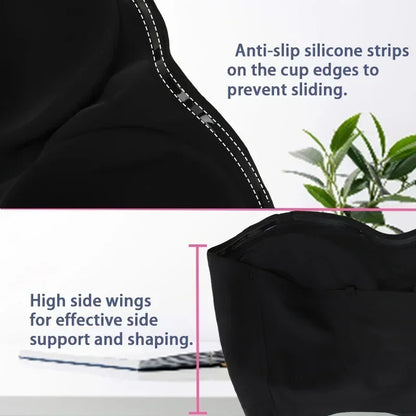 女士性感大尺碼聚攏文胸，柔軟透氣，無鋼圈，防滑無縫，可拆卸肩帶和罩杯。