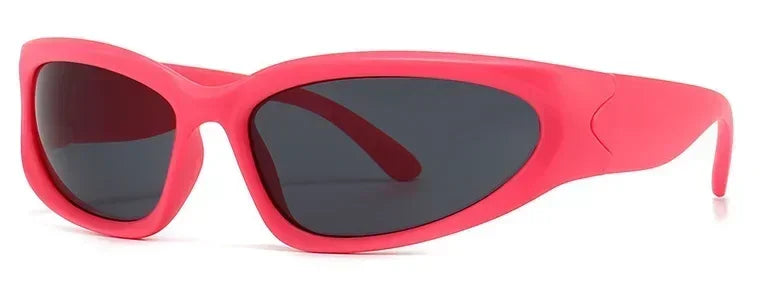 獨特的Y2K設計師奢華太陽眼鏡，女士長方形大框太陽眼鏡，男士戶外防紫外線經典2000S黑色款